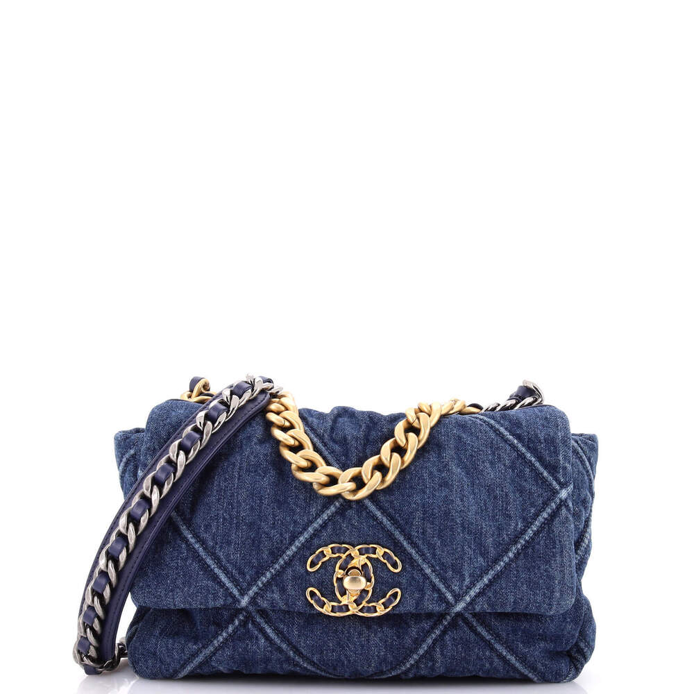 Chanel Medium 19 Flap Bag Quilted Denim